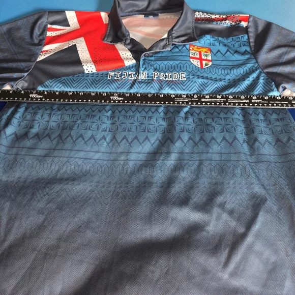 Men's Blue Rugby Jersey - Picture 3 of 13
